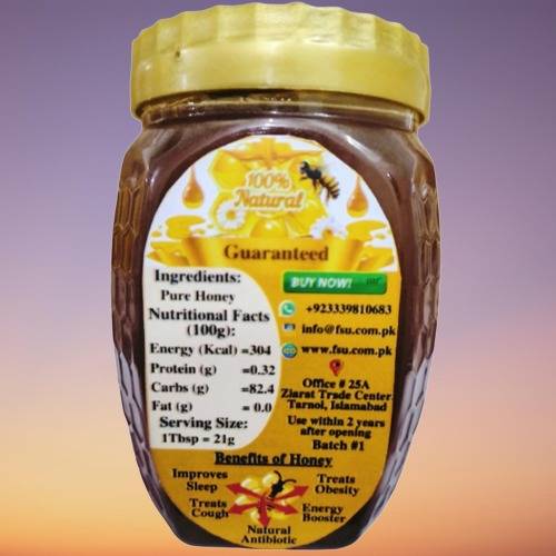 FSU Pure Sidr Honey (500g) Per Bottle| Pack of 2 Bottles