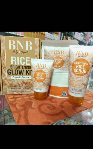 BNB RICE BRIGHTENING GLOW KIT ORGANIC SOURCE 