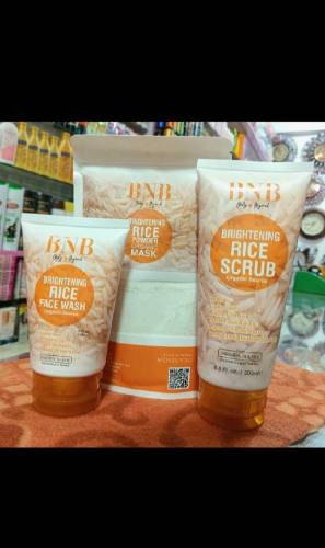 BNB RICE BRIGHTENING GLOW KIT ORGANIC SOURCE 