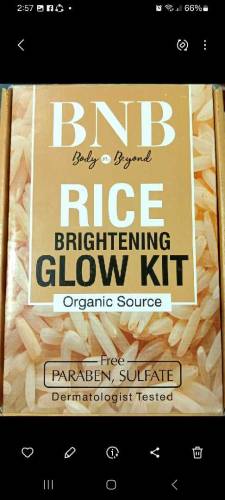 BNB RICE BRIGHTENING GLOW KIT ORGANIC SOURCE 