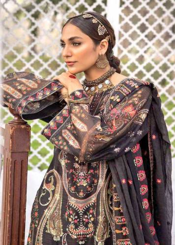 Gul Ahmed 3-Pcs Embroidered Jacquard Printed Unstitched Suit FE-32025