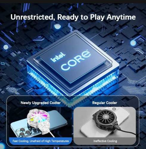 Mobile cooling Fan Full transparent design