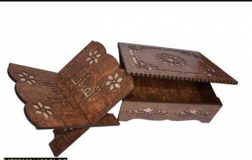 wooden engraved  box with raheel set of 2