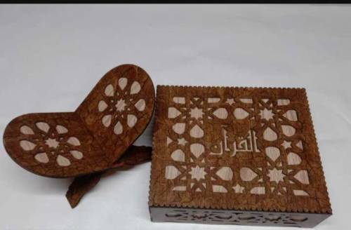 wooden engraved  box with raheel set of 2