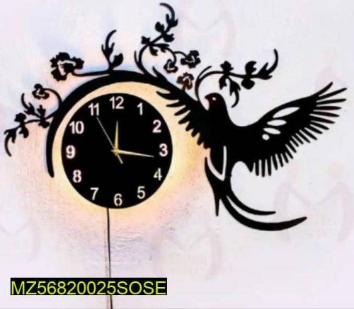 Analogue Wall Clock With Light 