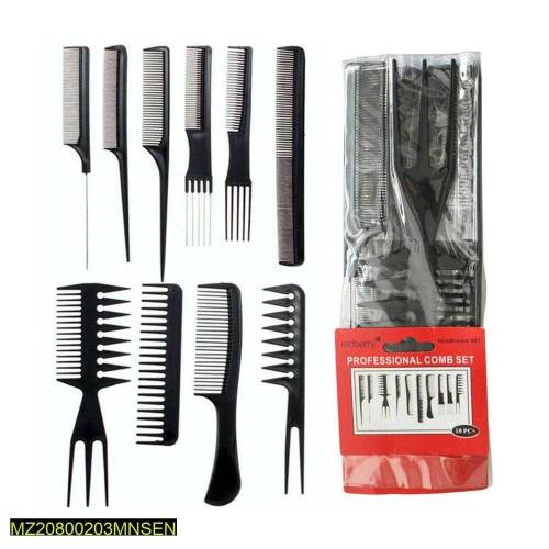 Professional Saloon Hair Comb set - Pack of 10