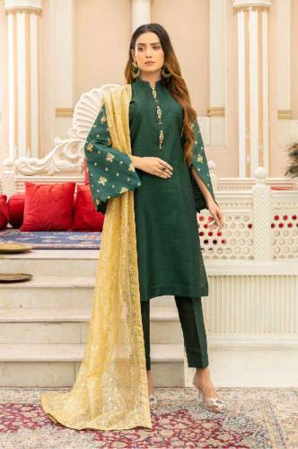 raw silk green suit