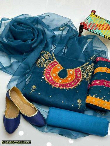 women's/girl Unstitched clothes blue color