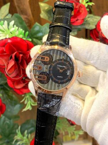 NEW CRISTIANO AILEN WATCH LEATHER STRAP DATE WORKING SIDE CORONO