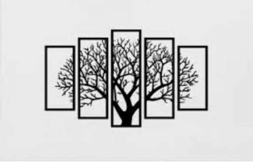 Tree Wall Decoration Mdf Wood Material