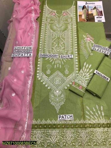 •  Fabric: Lawn•  Pattern: Embroidered•  Shirt Front - Pattern: Embroi