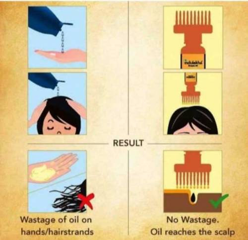 oil bottle with comb 