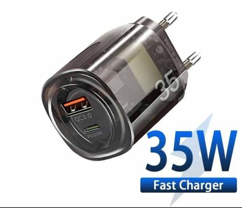 35watt fast charger with 20watt PD charging sapourted type C to type C