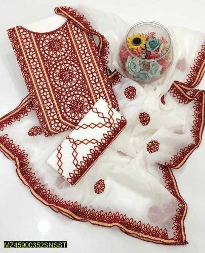 3 pcs women unstitched lawn