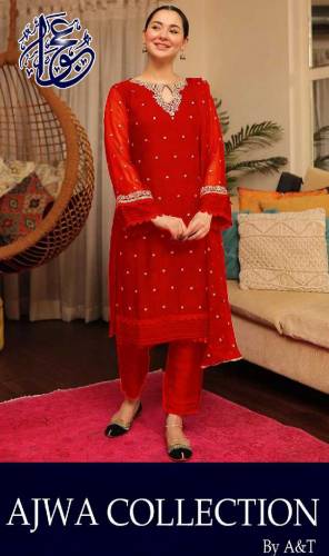 *AM Collection*Aplic Design Embroidered With Lace Work On Sleeves And