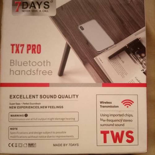 7 days Bluetooth handsfree TX7 pro