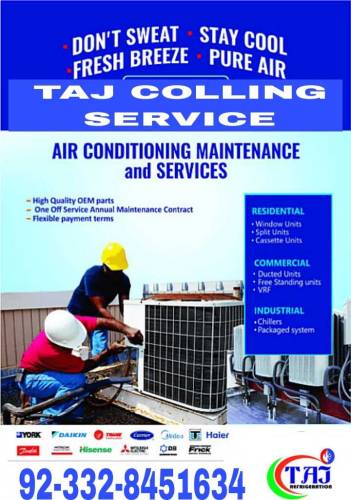 Taj cooling service 03328451634 whaysapp