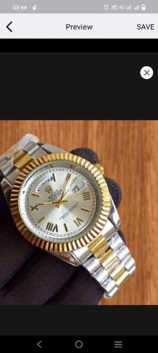 Rolex watch gor mens water proof watch  watch date and day time 3 in 1