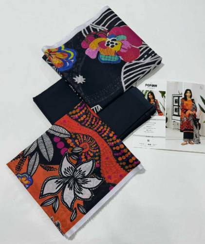Printed shirtPrinted lawn dupattaPlain trouser