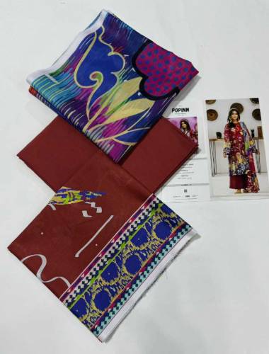 Printed shirtPrinted lawn dupattaPlain trouser