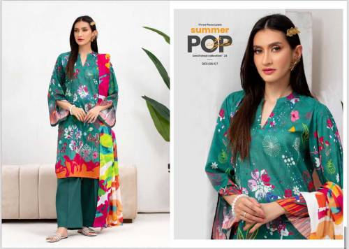 Printed shirtPrinted lawn dupattaPlain trouser