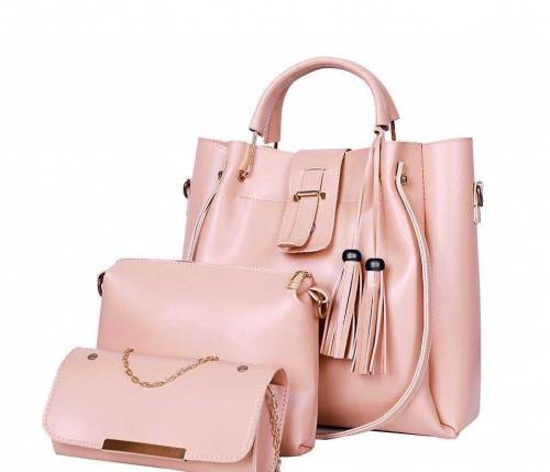 3pc women beautiful PU leather shoulder bag