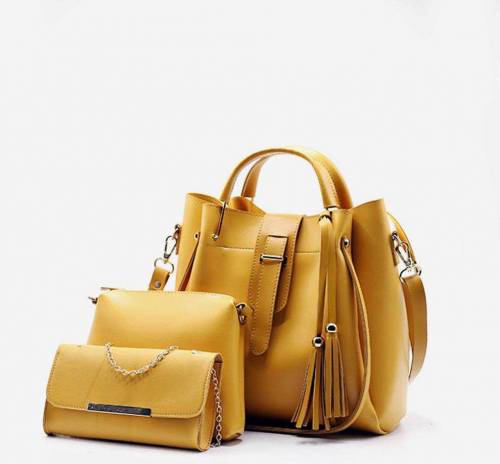 3pc women beautiful PU leather shoulder bag