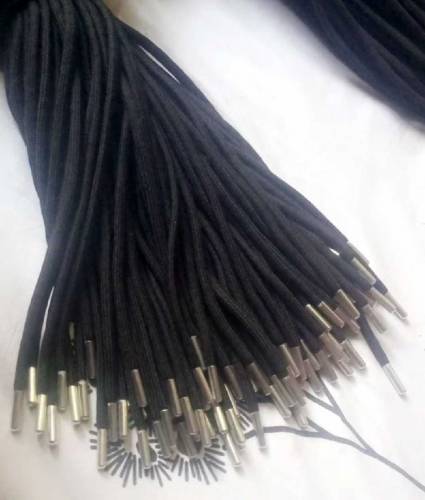 hoodies rope With Matel. Palister string. Silver Mate 32 num. l 