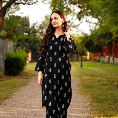 2pcs women lawn stiched suits 