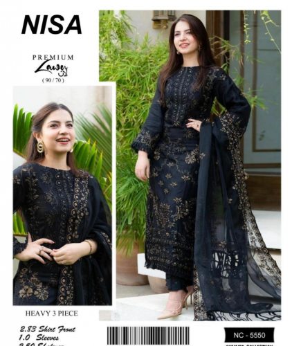 3pc women's Unstitched lawn embroidered suit