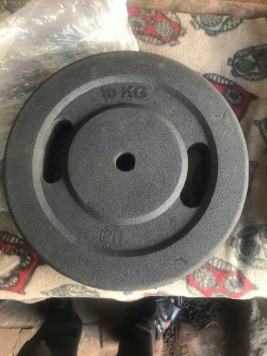 10kg rubber coated weights plate 