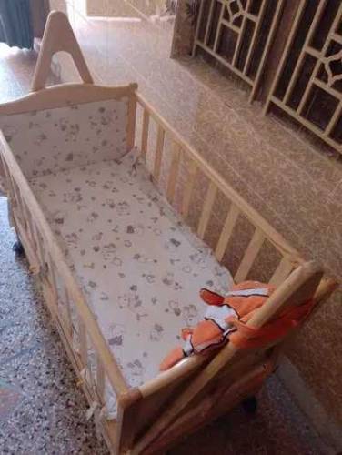 Baby Wooden Cot & Swing