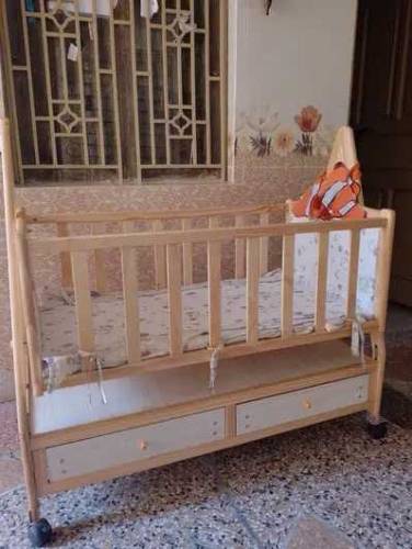 Baby Wooden Cot & Swing