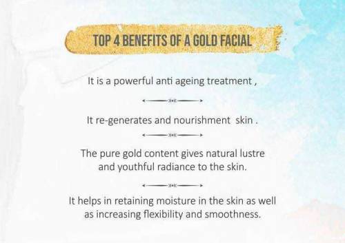 Gold urgent facial