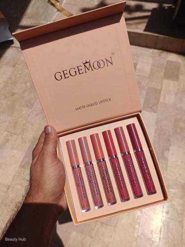 Gegemoon 6pcs Matte Nude Lipgloss Set