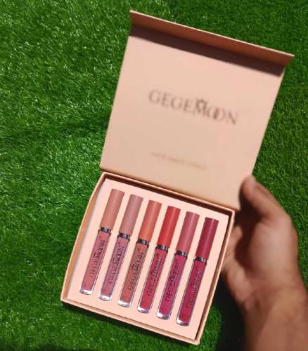 Gegemoon 6pcs Matte Nude Lipgloss Set