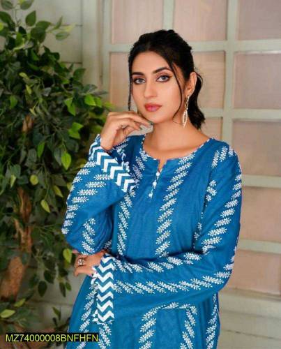 2pcs women cotton lawn suits 