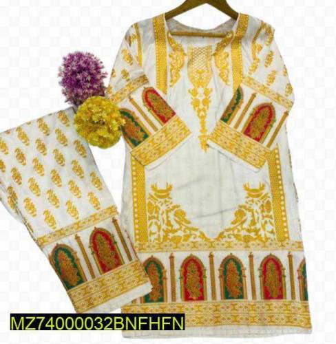 2pcs women cotton lawn suits 