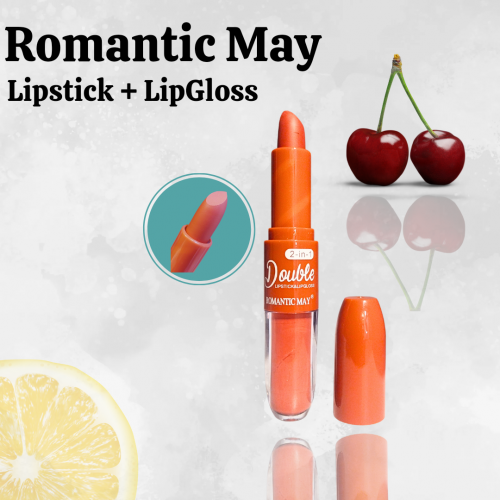 Romantic May Lipstick Lipgloss 2in1