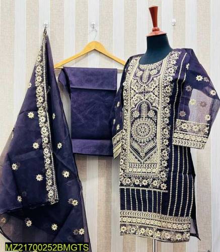 3pcs organza fancy suit
