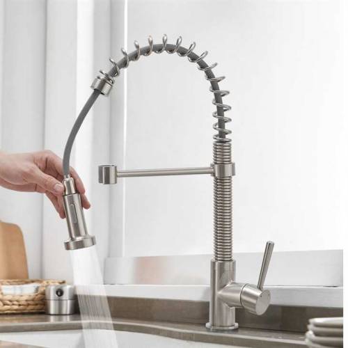 China Matte Black Kitchen Brass Faucet Deck Mounted Mixer Tap 360 D