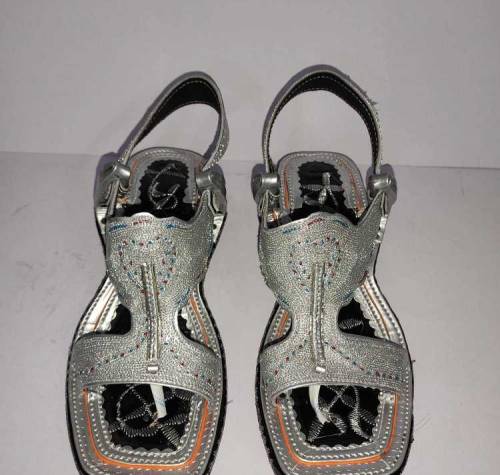 Fancy Tilla Work Leather Kohati Chappal