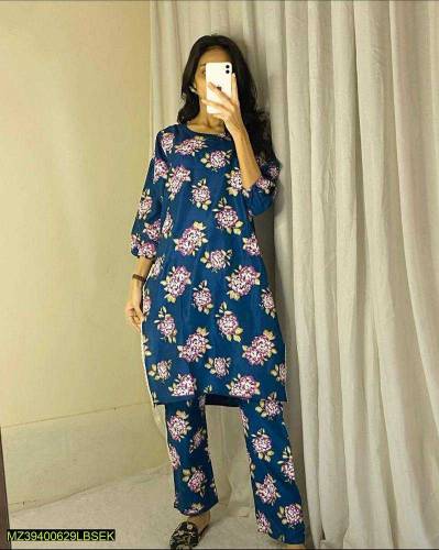 2 Pc Stitched Linen Suit