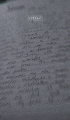 Handwriting work