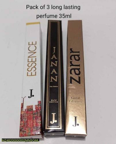Pack of 3 unisex perfumes, 35ml 