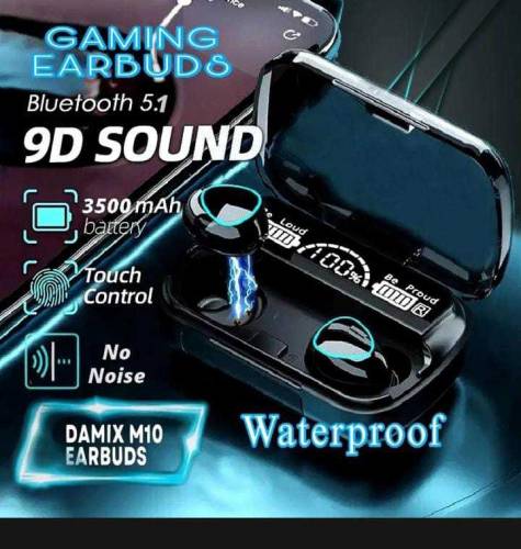 uds 3500 Mah Original, M10 Earbuds 3500 Mah Waterproof, Wireless Bluet