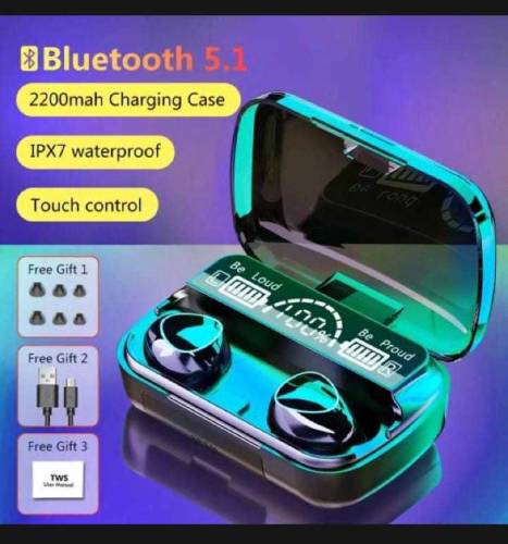 uds 3500 Mah Original, M10 Earbuds 3500 Mah Waterproof, Wireless Bluet