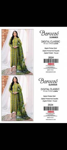 bareeze allover 3 pec lawn 💯 original 