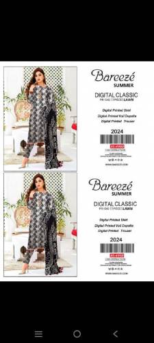 bareeze allover 3 pec lawn 💯 original 