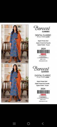 bareeze allover 3 pec lawn 💯 original 